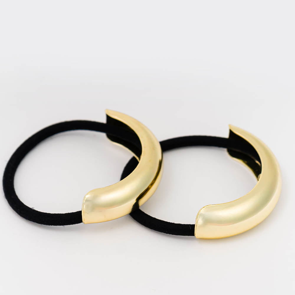 Set of 2 Halo Pony Cuffs - Gold