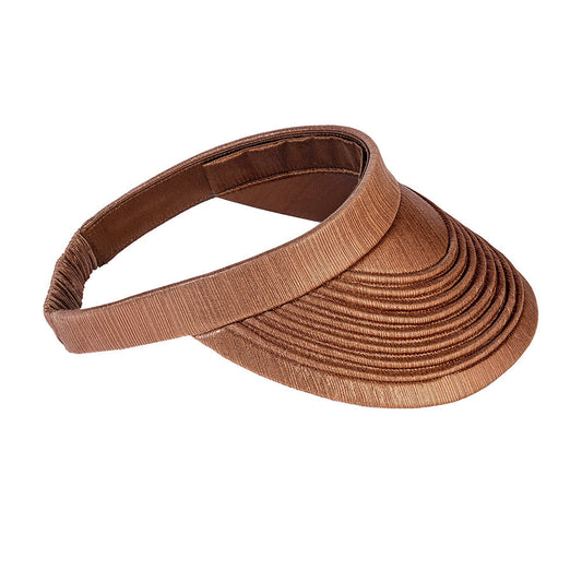 Brown Metallic Sun Visor Cap