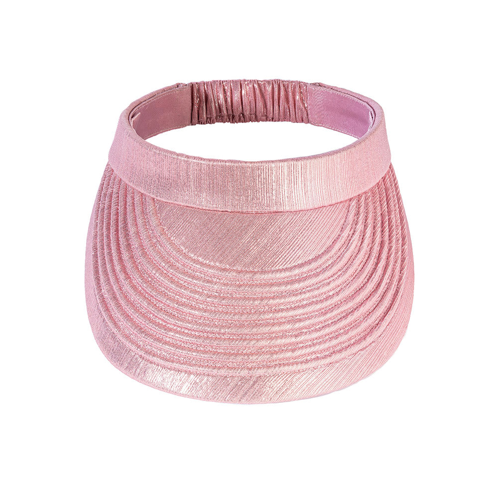 Pink Metallic Sun Visor Cap