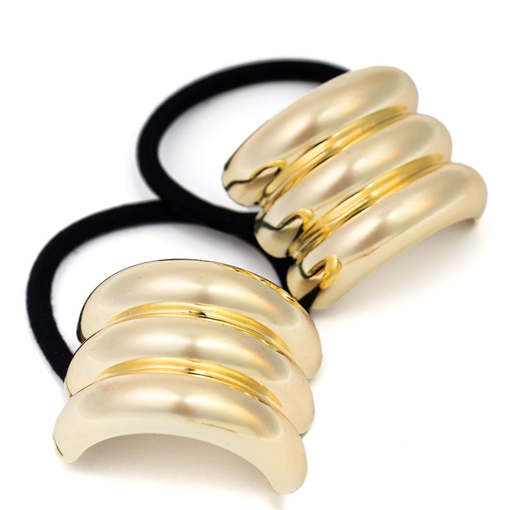 Set of 2 Triple Halo Pony Cuffs - Gold