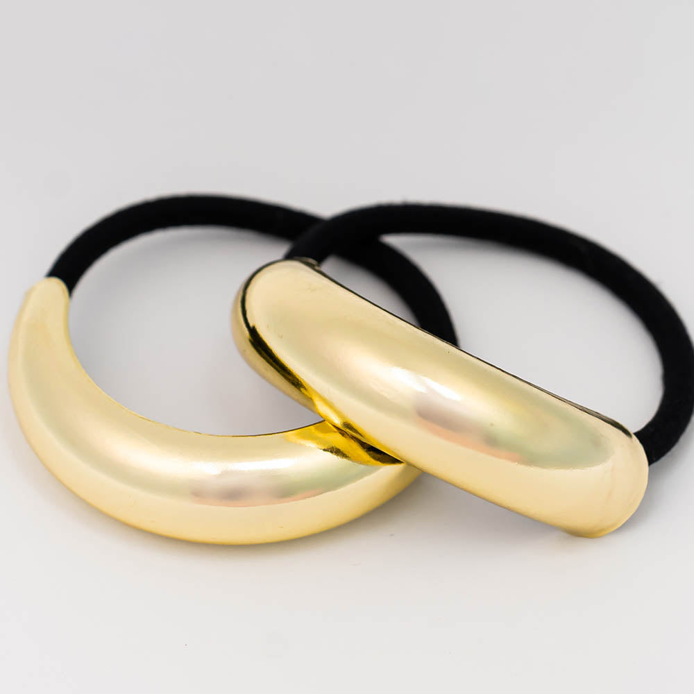 Set of 2 Halo Pony Cuffs - Gold