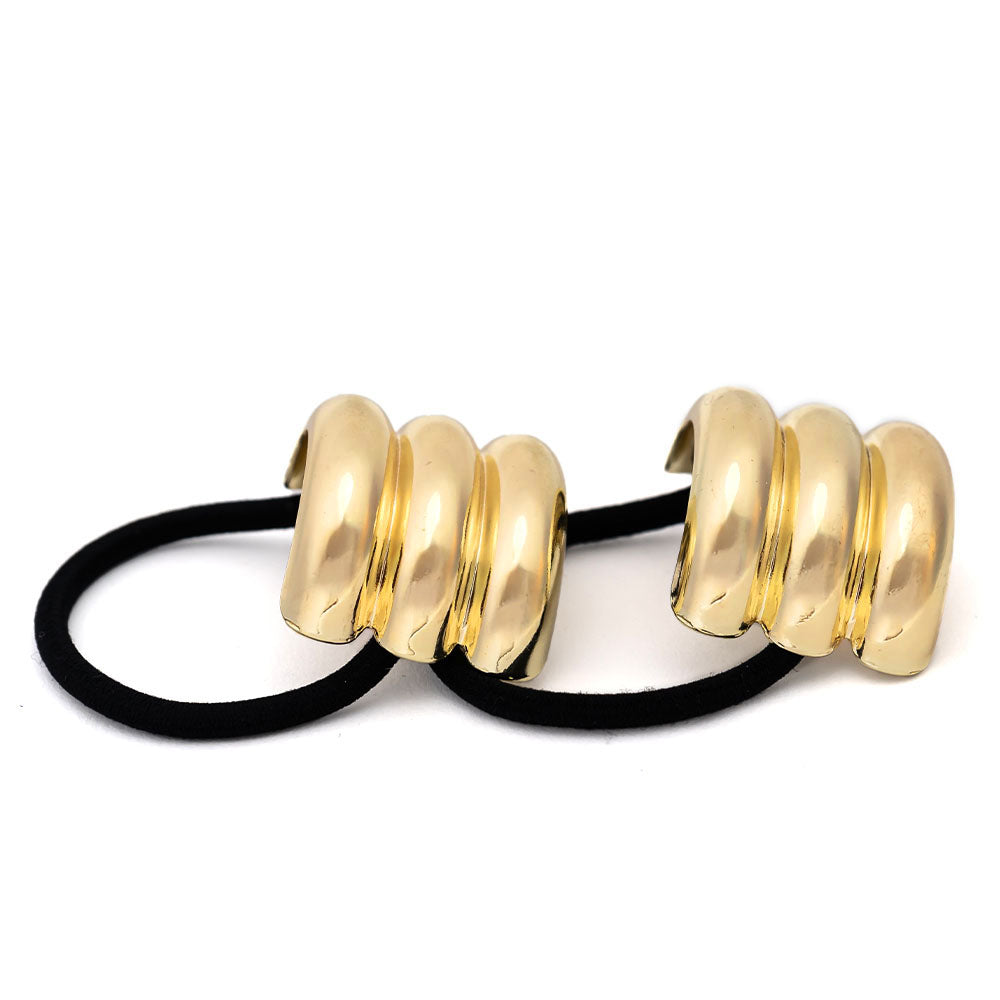 Set of 2 Triple Halo Pony Cuffs - Gold