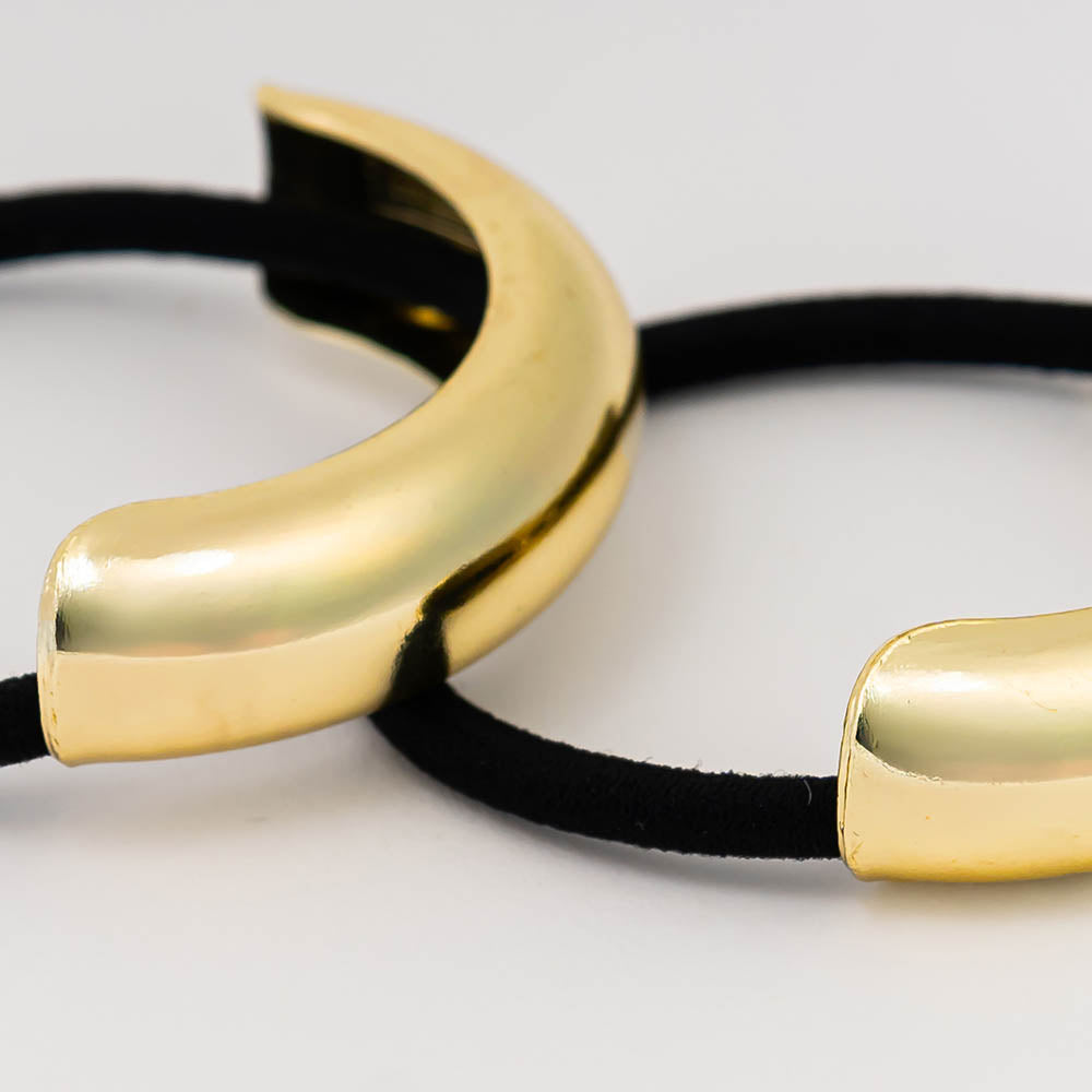 Set of 2 Halo Pony Cuffs - Gold