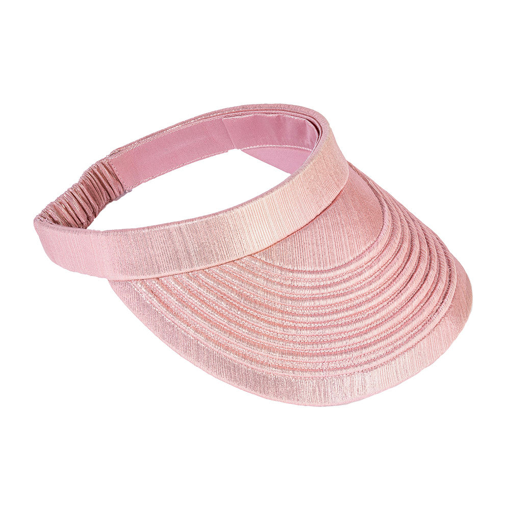 Pink Metallic Sun Visor Cap