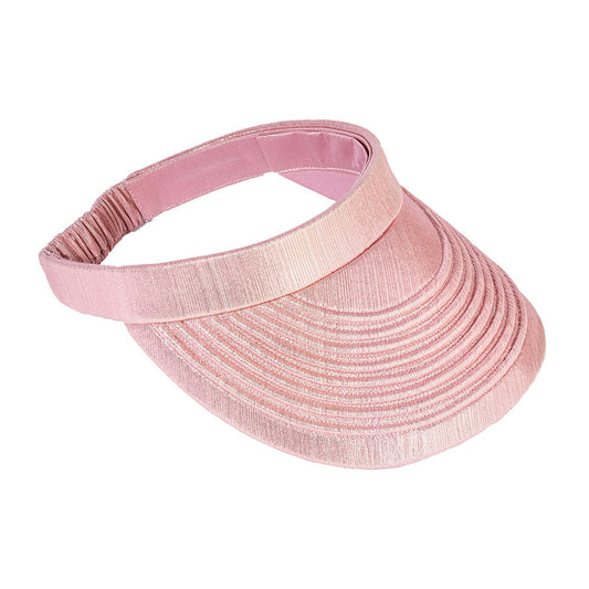 Pink Metallic Sun Visor Cap