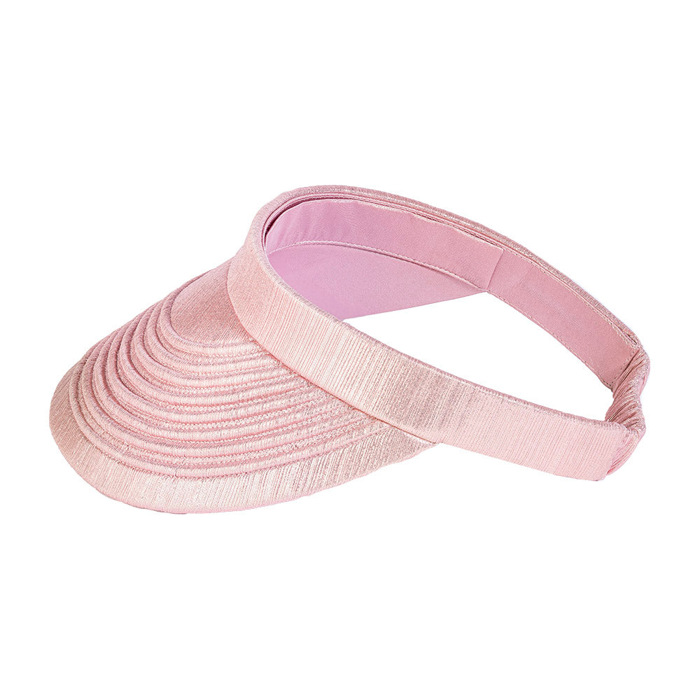 Pink Metallic Sun Visor Cap