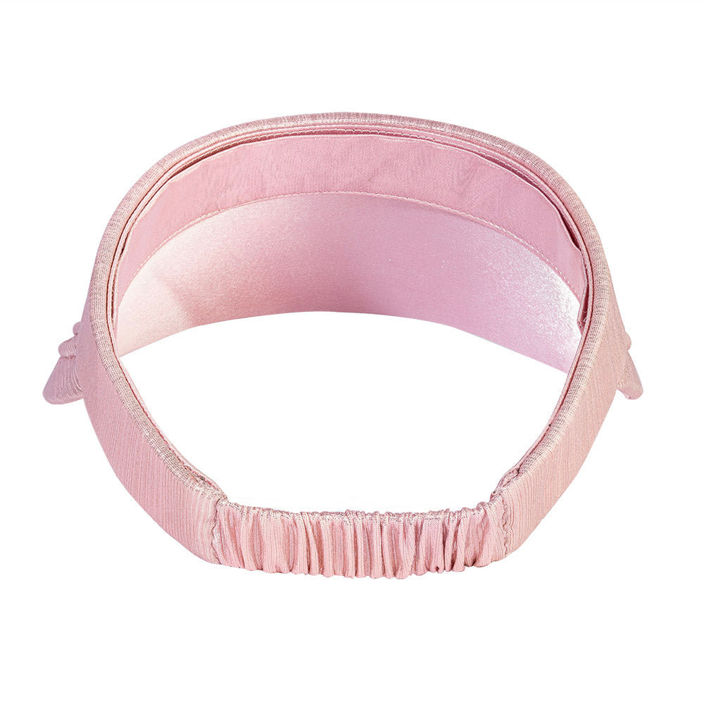 Pink Metallic Sun Visor Cap