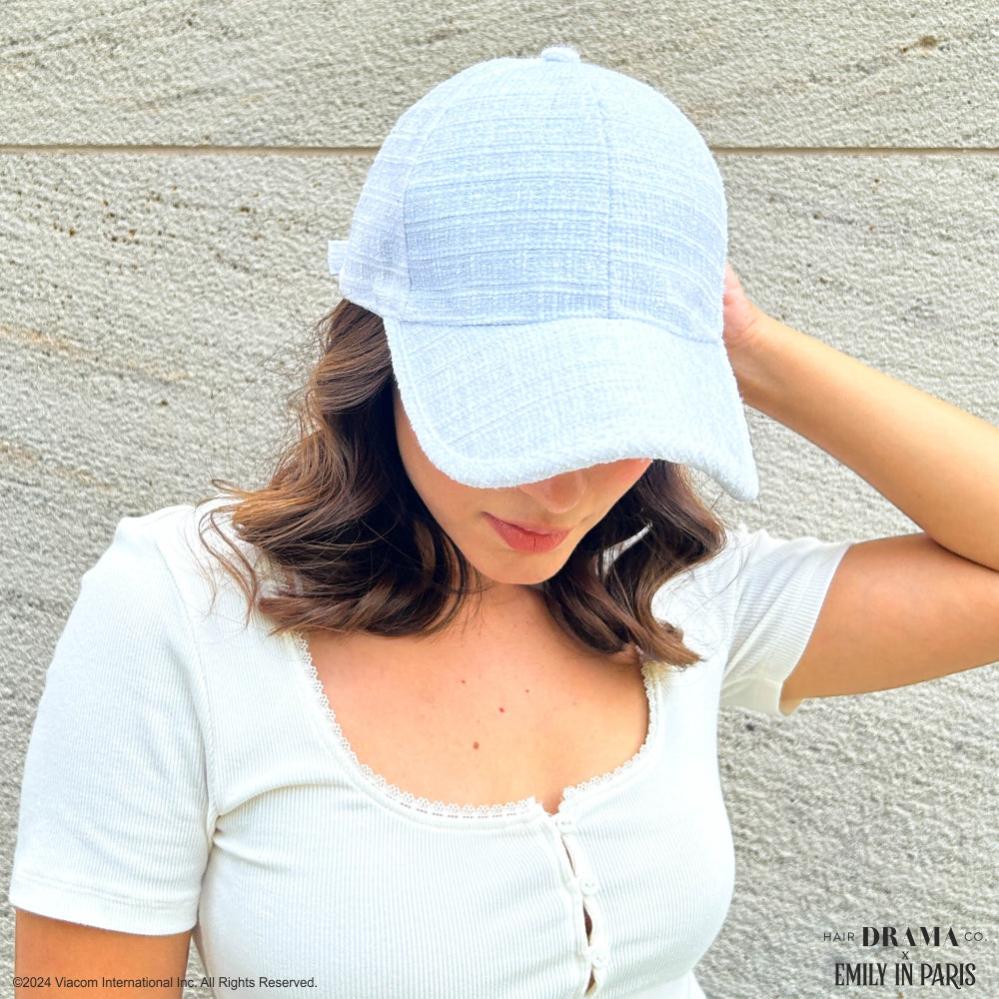 HDC x Emily in Paris White Tweed Baseball Cap