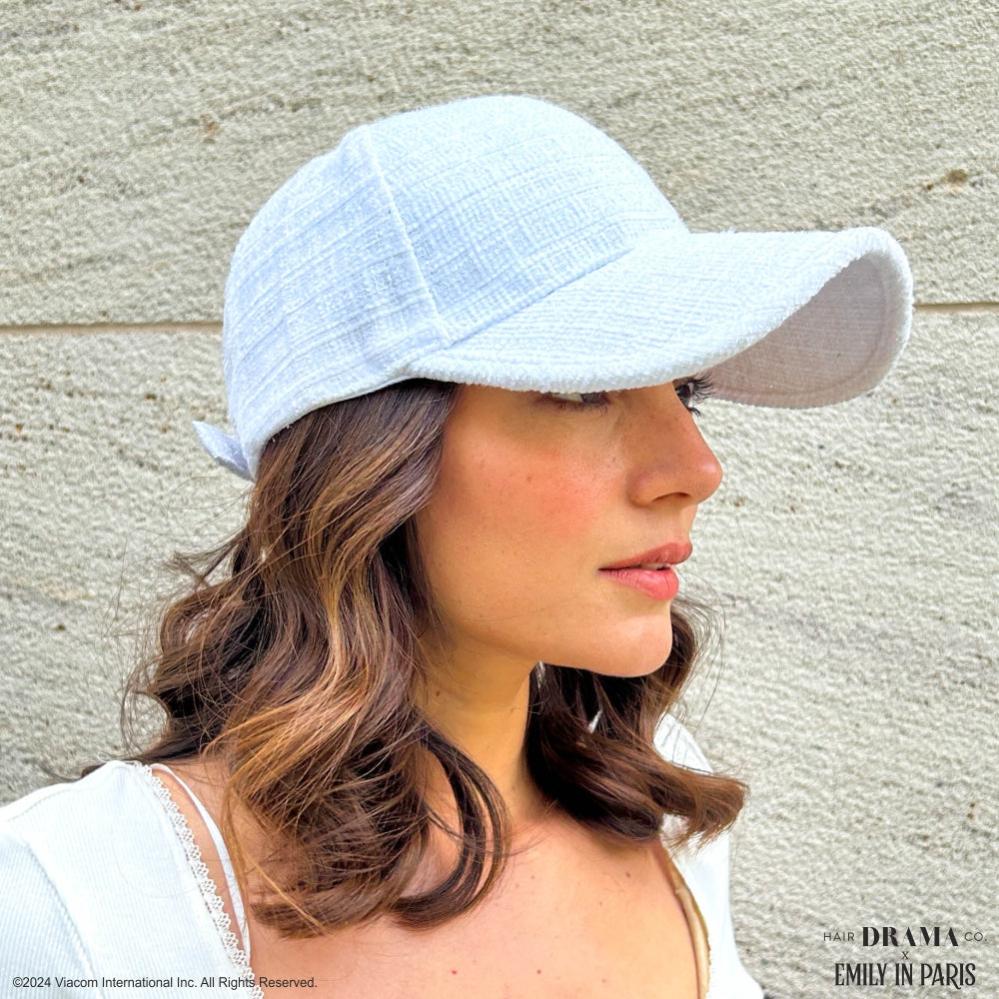 HDC x Emily in Paris White Tweed Baseball Cap