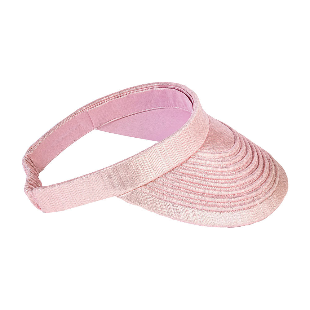 Pink Metallic Sun Visor Cap
