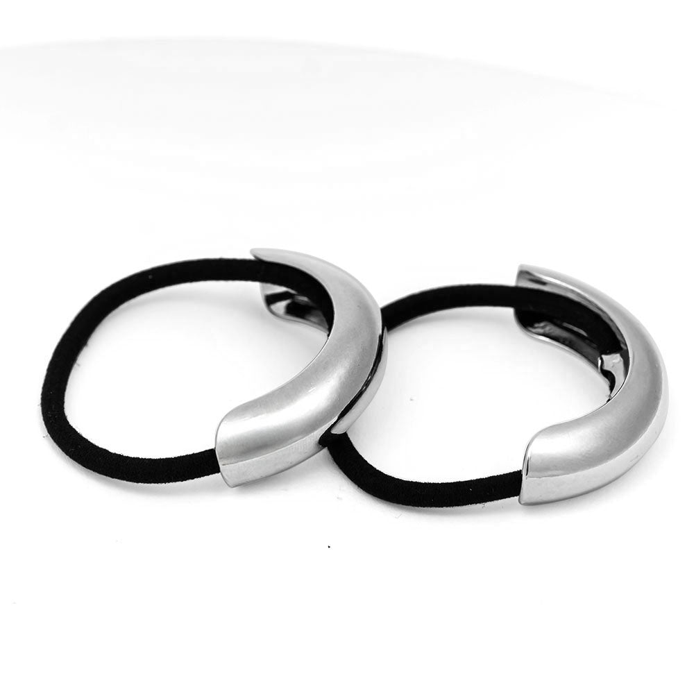 Set of 2 Halo Pony Cuffs - Silver