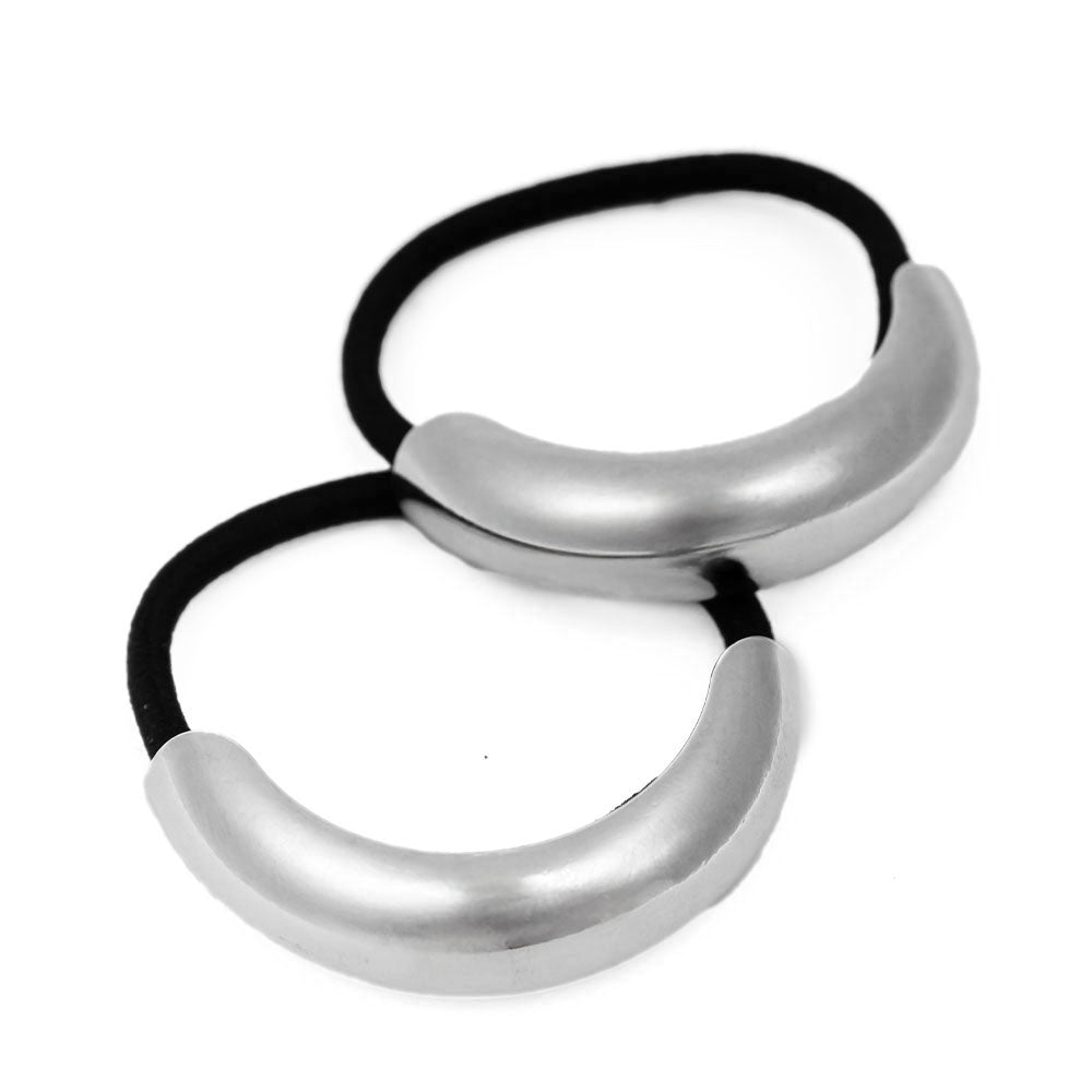 Set of 2 Halo Pony Cuffs - Silver