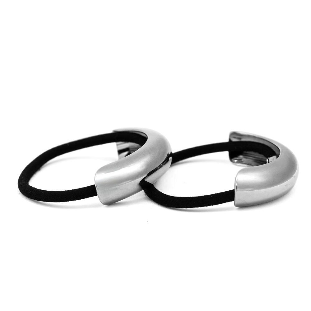 Set of 2 Halo Pony Cuffs - Silver